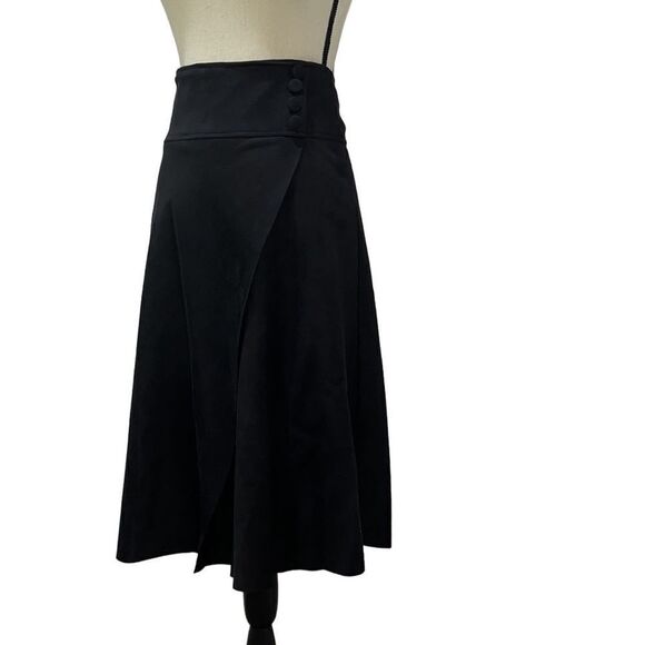 Oasap Asymmetrical Slit Velour Skirt - Picture 3 of 10